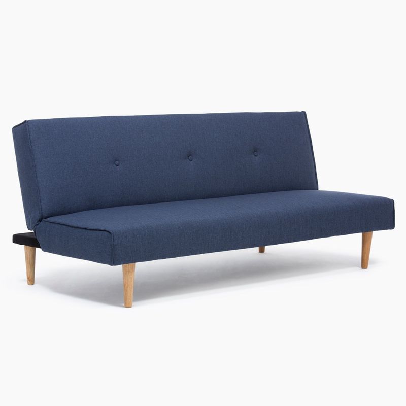 SOFA MARKET - Sofa Cama Tommy 3 Puestos Tela Azul