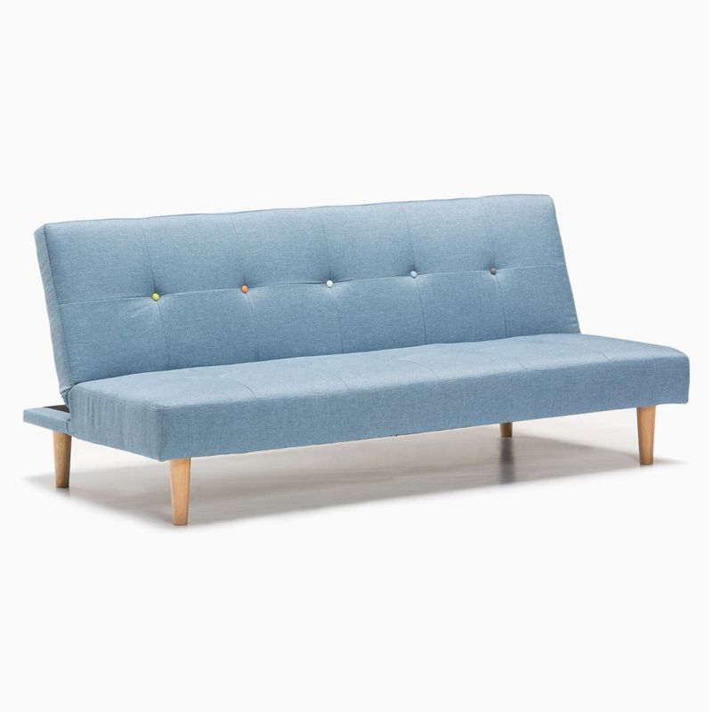 SOFA MARKET - Sofa Cama Harry 3 Puestos Tela Azul