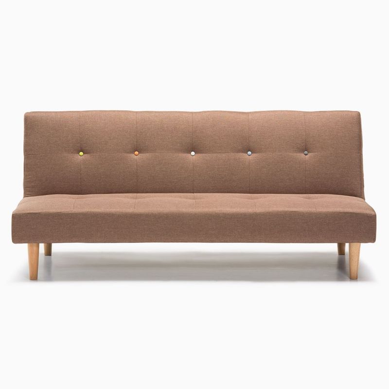 SOFA MARKET - Sofa Cama Harry 3 Puestos Tela Cafe