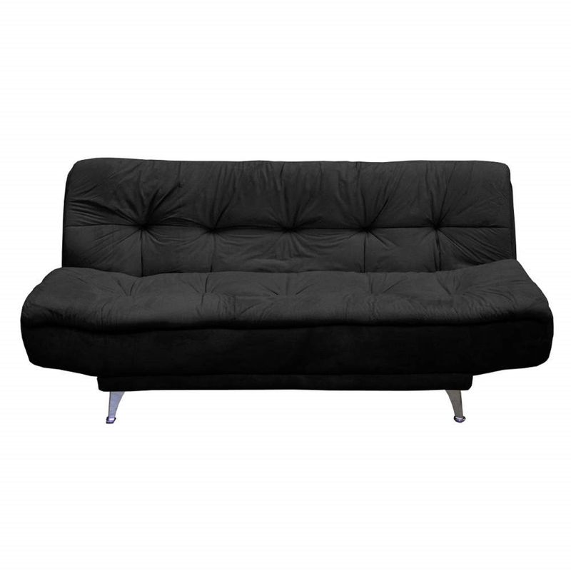 SOFA MARKET - Sofa Cama Blu 3 Puestos Tela Negro