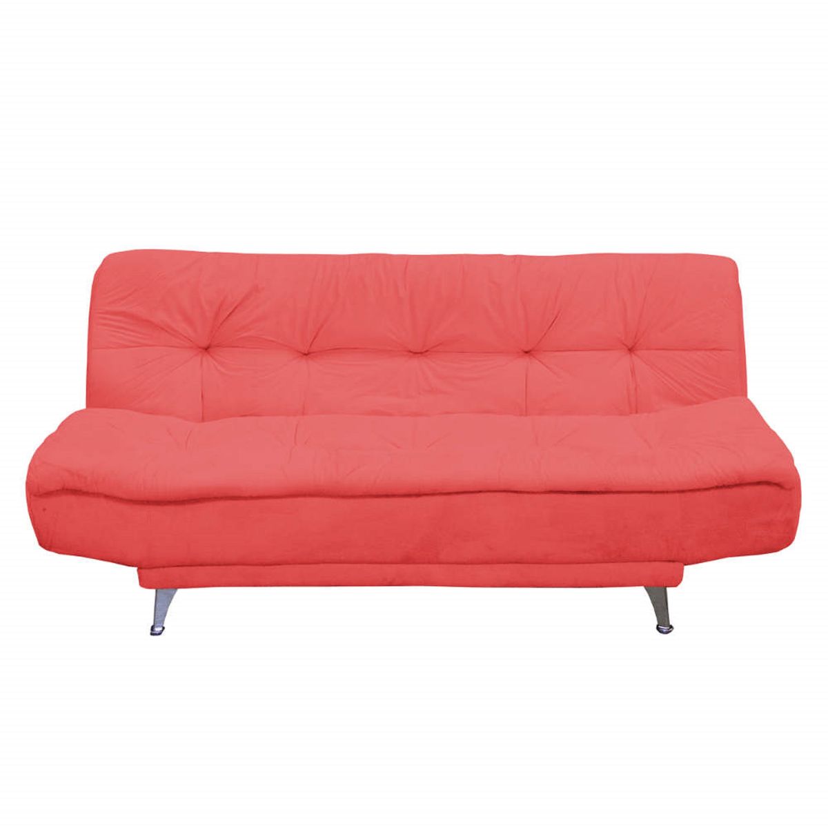 SOFA MARKET - Sofa Cama Blu 3 Puestos Tela Rojo