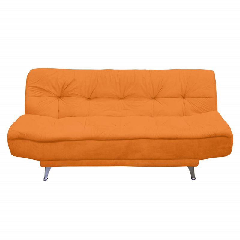 SOFA MARKET - Sofa Cama Blu 3 Puestos Tela Naranja