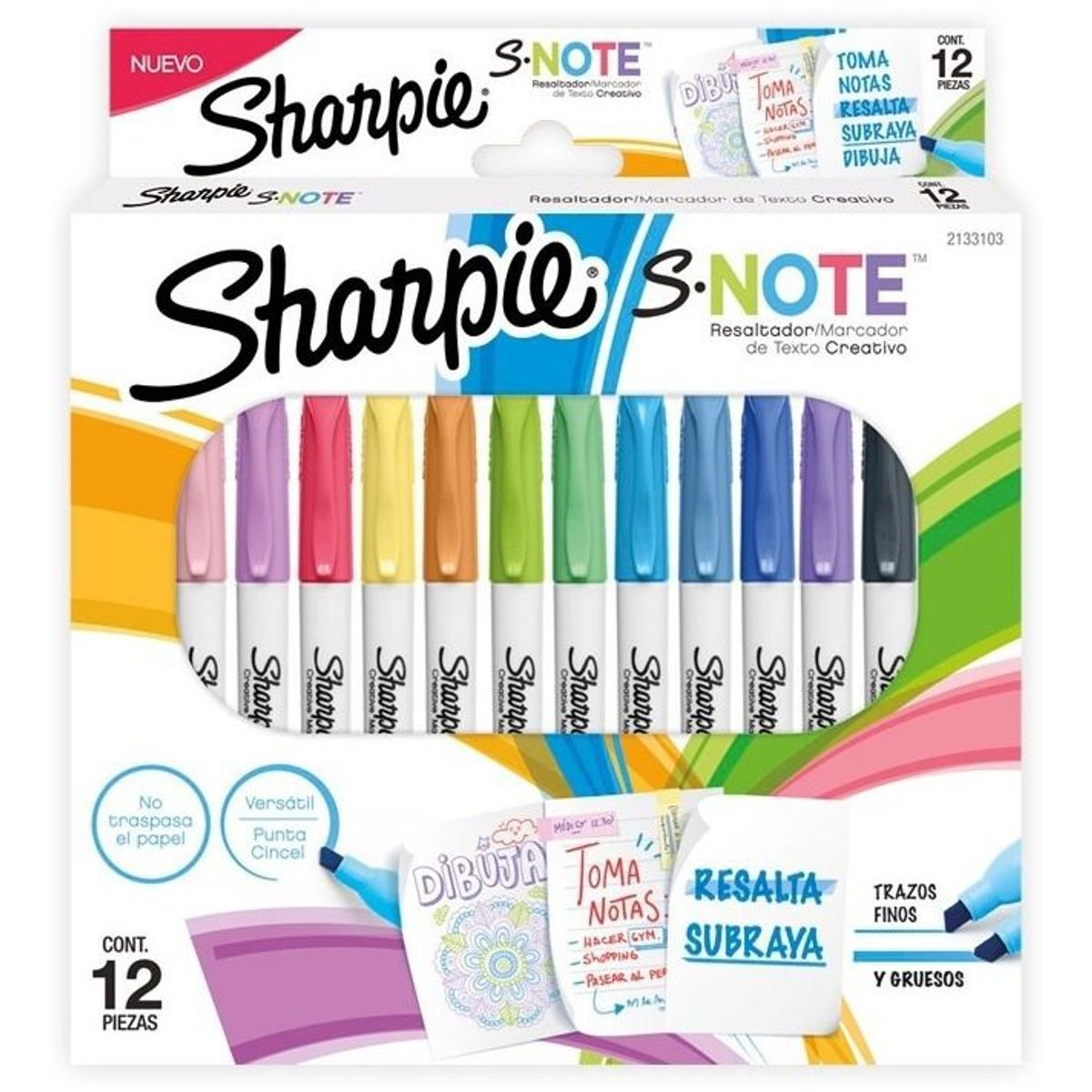 SHARPIE - Resaltador Marcador Sharpie  S Note X12
