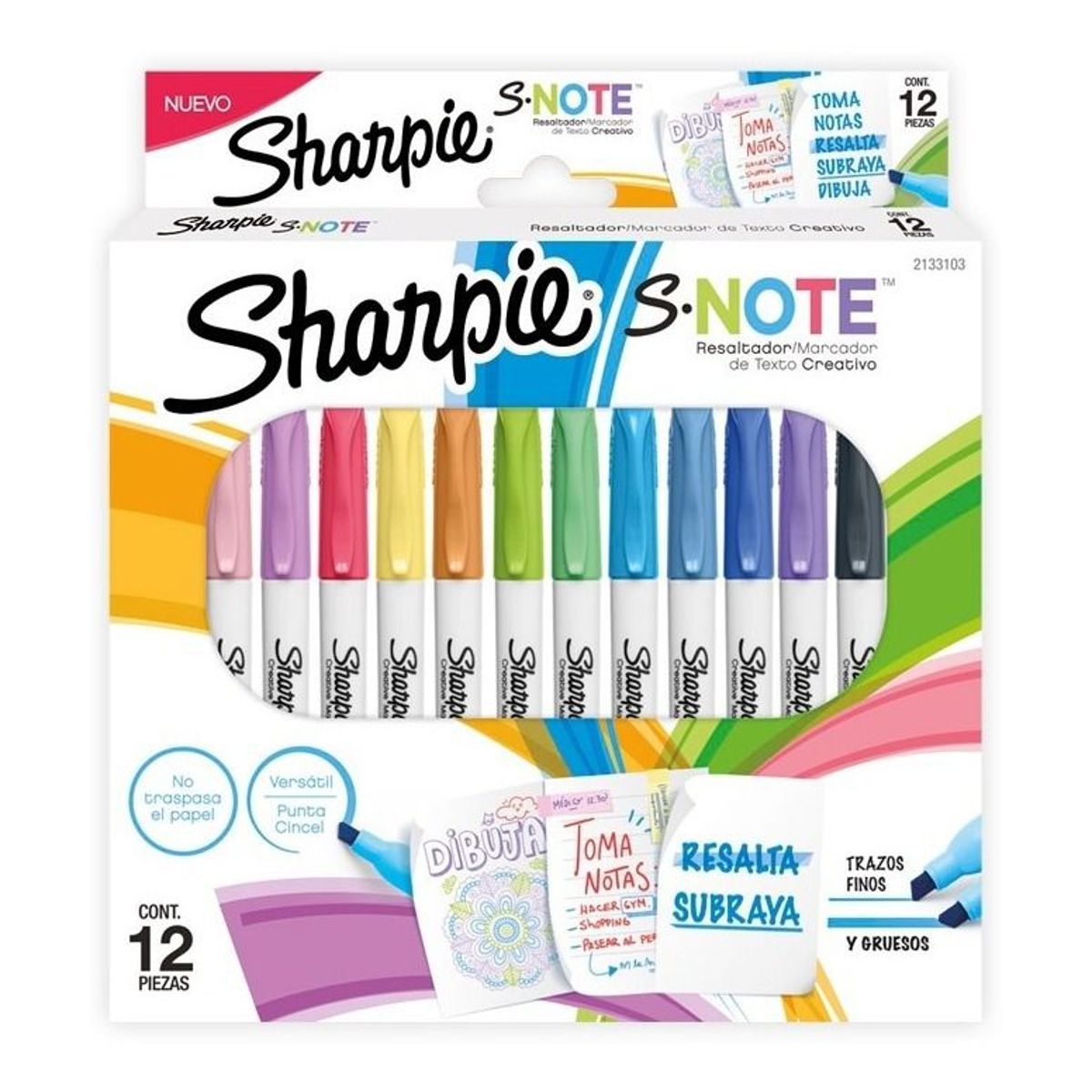 SHARPIE - Resaltador Marcador Sharpie  S Note X12