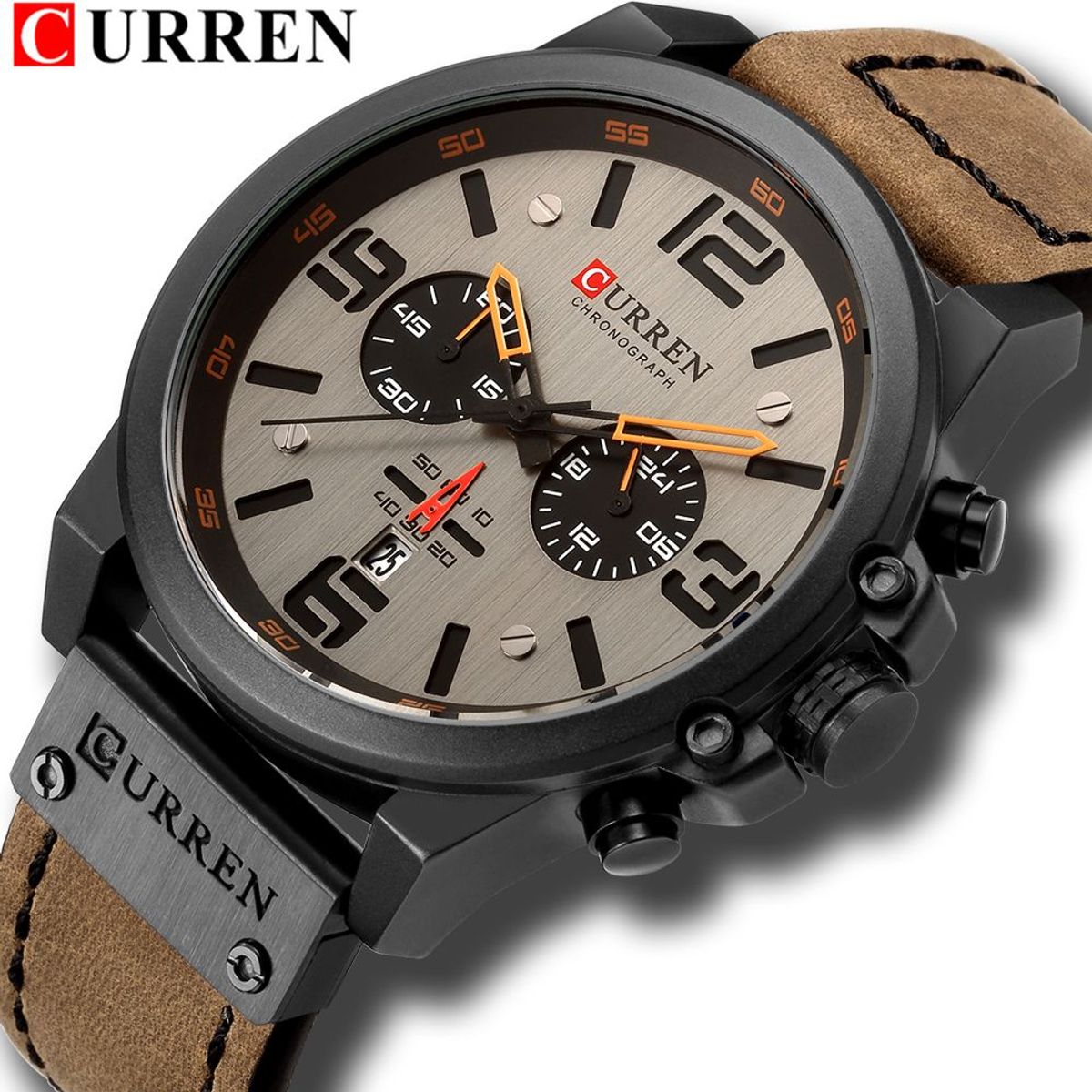 CURREN - RELOJ CURREN 8314 MARRON MILITAR CASUAL