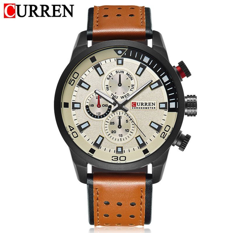 CURREN - RELOJ CURREN 8250 MARRON MAPAS