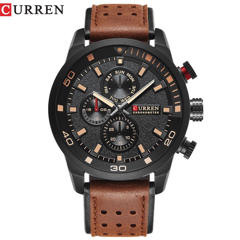 CURREN - RELOJ CURREN 8250 MARRON SUITE NEGRO
