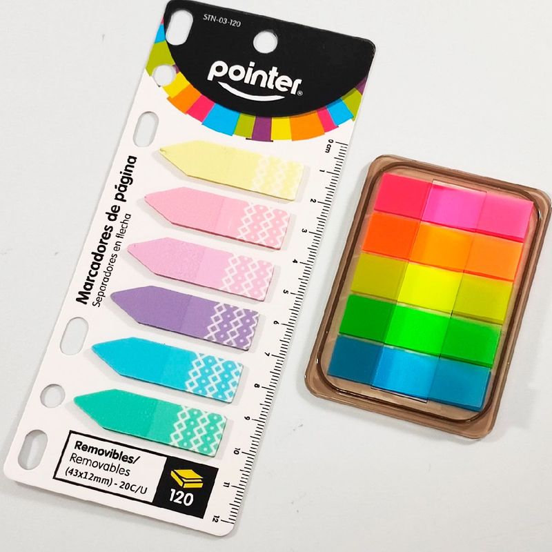 POINTER - Set Banderitas Pointer, Colores Neón Y Pastel X 220 Unds