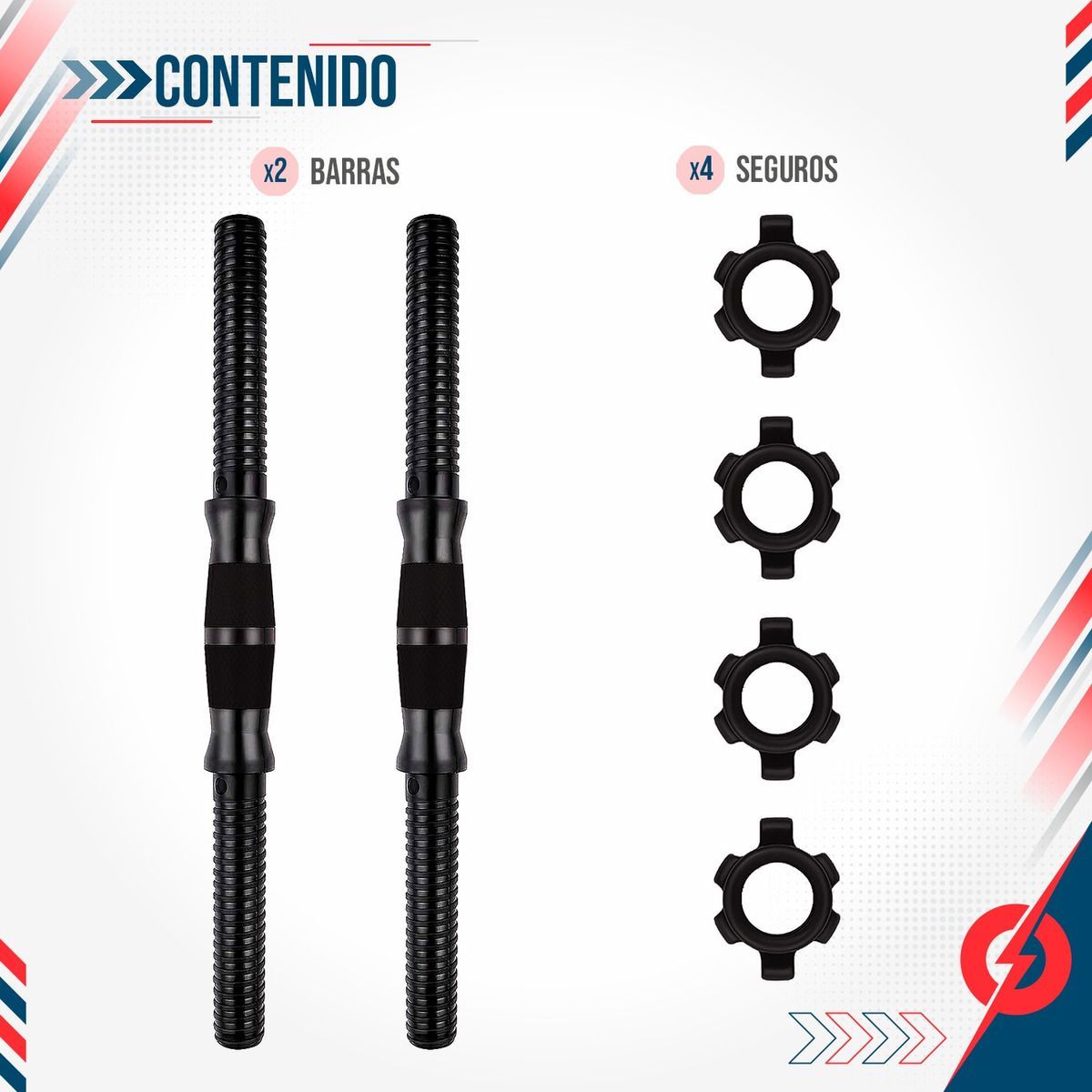 PBOLD - Barras Para Hacer Ejercicio Pesas Mancuerna Pbold Gym