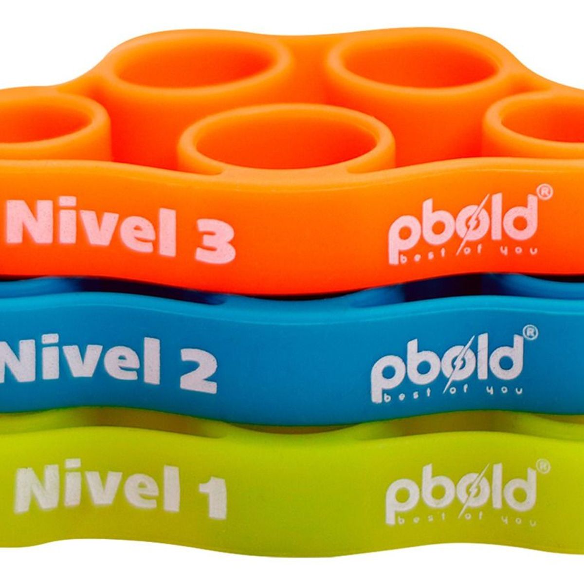 PBOLD - Ejercitador Dedos Agarre Hand Grips Terapias Ejercicios X3