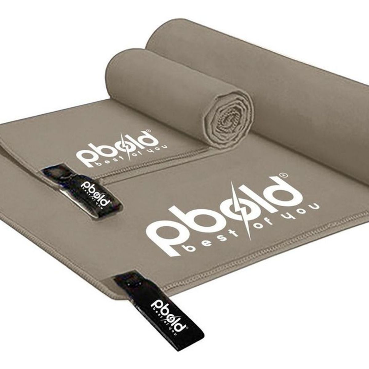PBOLD - Kit Toalla Microfibra Pbold X2 Natacion Gym Piscina Gris