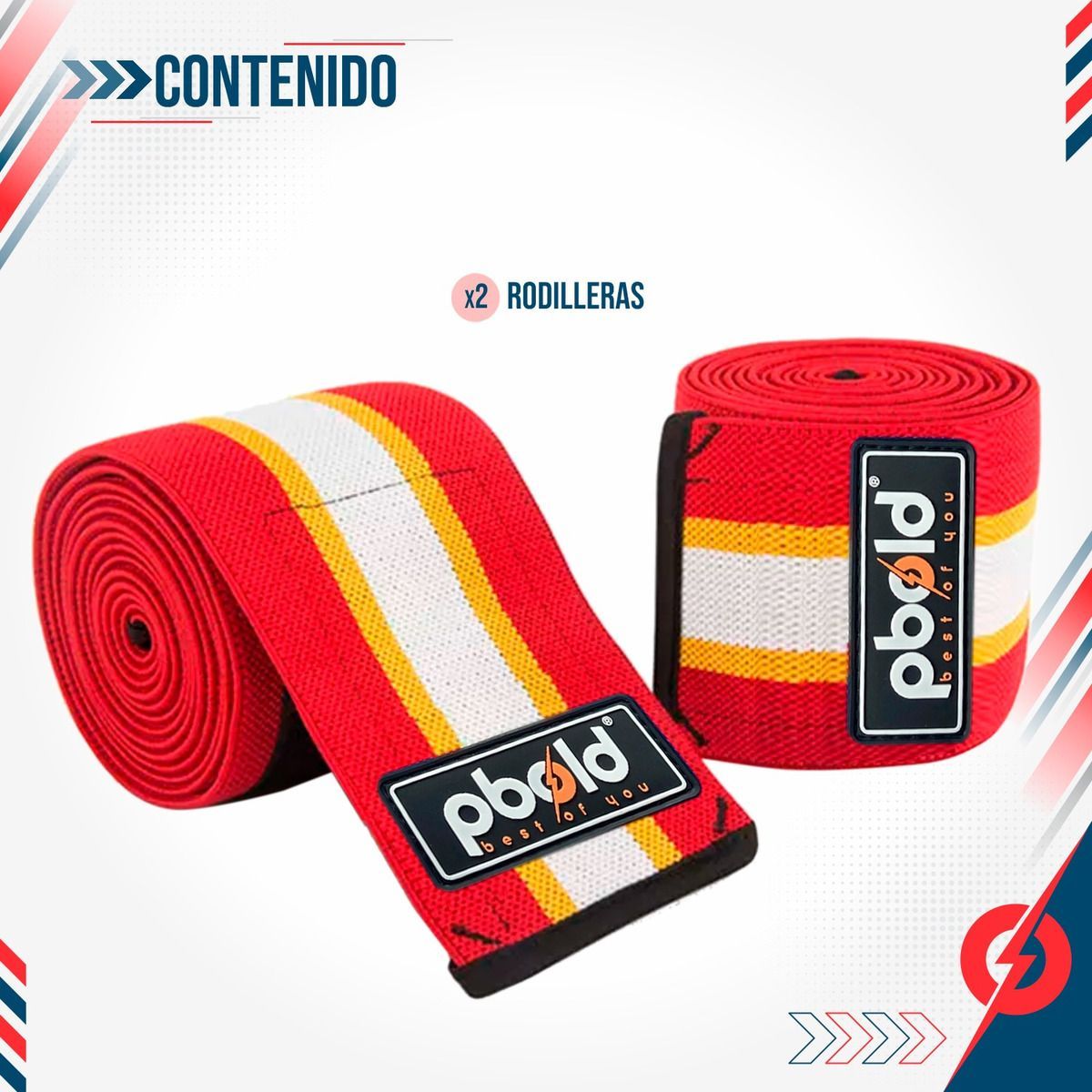 PBOLD - Par Vendas Pbold Rodilleras Levantamiento Pesas Gimnasio Gym