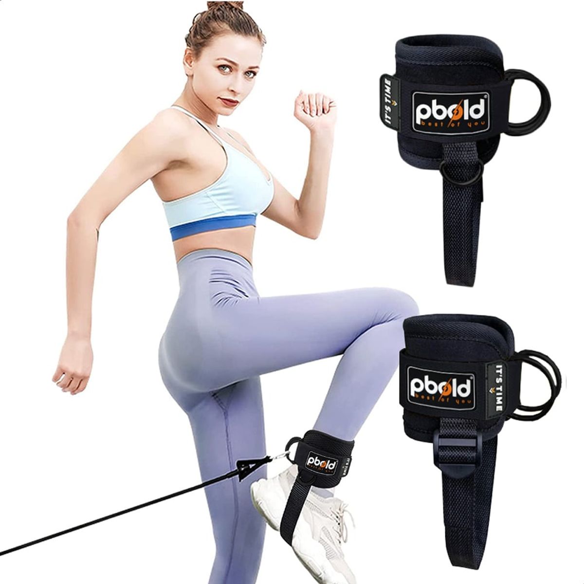 PBOLD - Arnes Tobillo Correas Tobilleras Ejercicio Accesorio Poleas