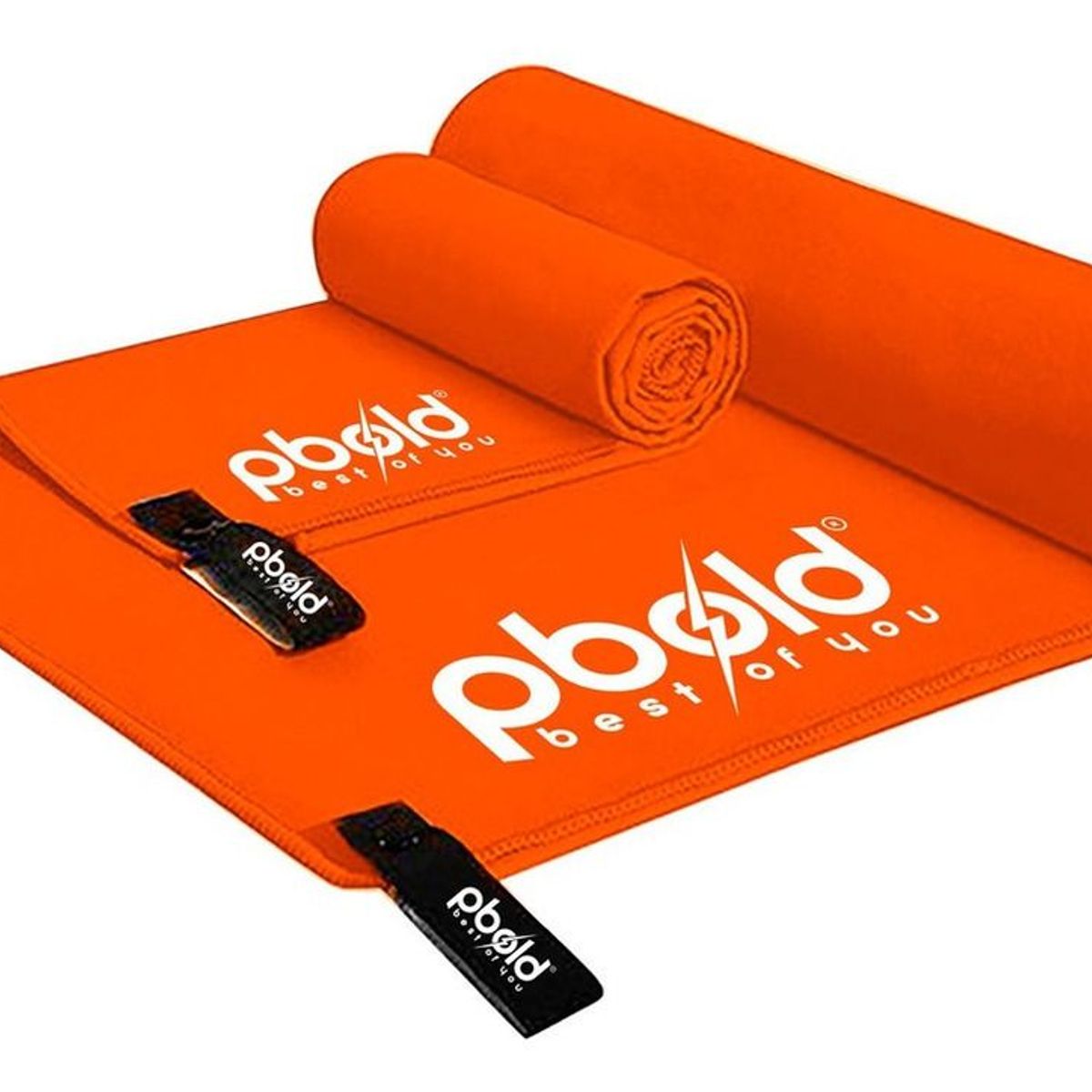 PBOLD - Kit Toalla Microfibra Pbold X2 Natacion Gym Piscina Naranja