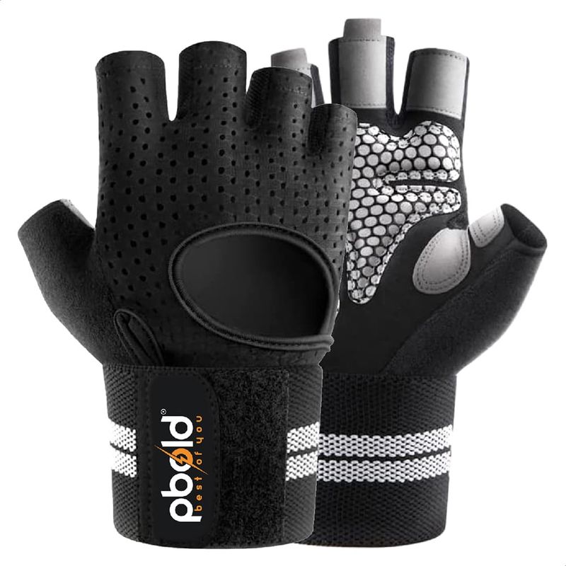 PBOLD - Guantes Pbold Para Gimnasio Fitness Pesas Con Muñequeras M