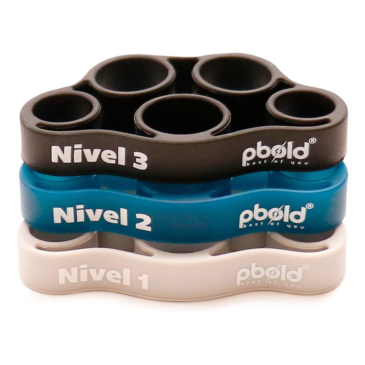 PBOLD - Set Fortalecimiento Fuerza Terapia Ejercicios Dedos Mano X3
