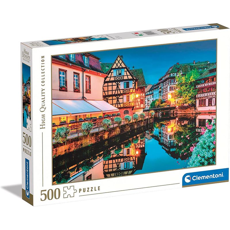 CLEMENTONI - Rompecabezas 500 Piezas Adulto Pueblo Francia Clementoni