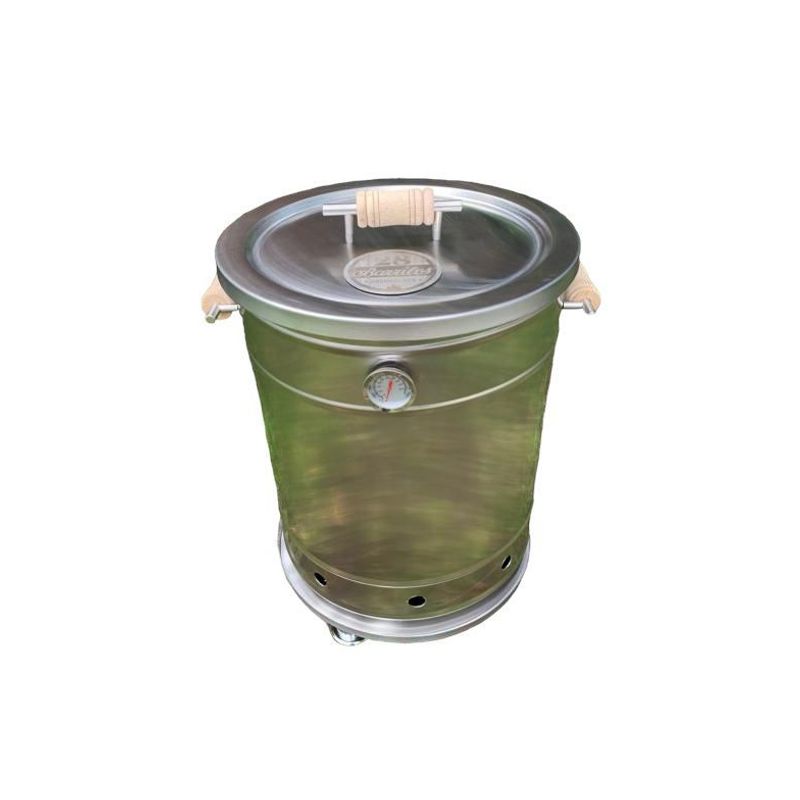 GENERICO - 28BARRILES BARRIL AHUMADOR DE ACERO INOXIDABLE CAPACIDAD 20 LIBRAS