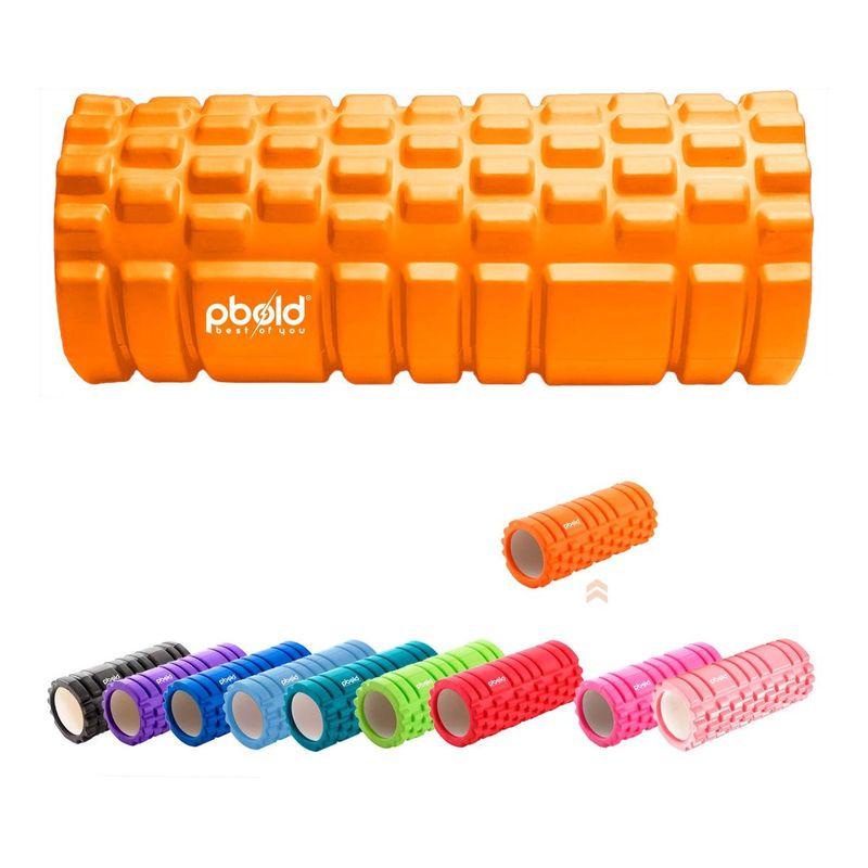 PBOLD - Rodillo Foam Roller Yoga Pilates Fisioterapia Gym Ejercicio Naranja