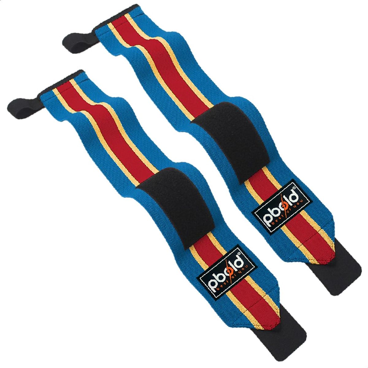 PBOLD - Par Muñequera Strap Pesas Mancuerna Barras Gimnasio Gym Azul