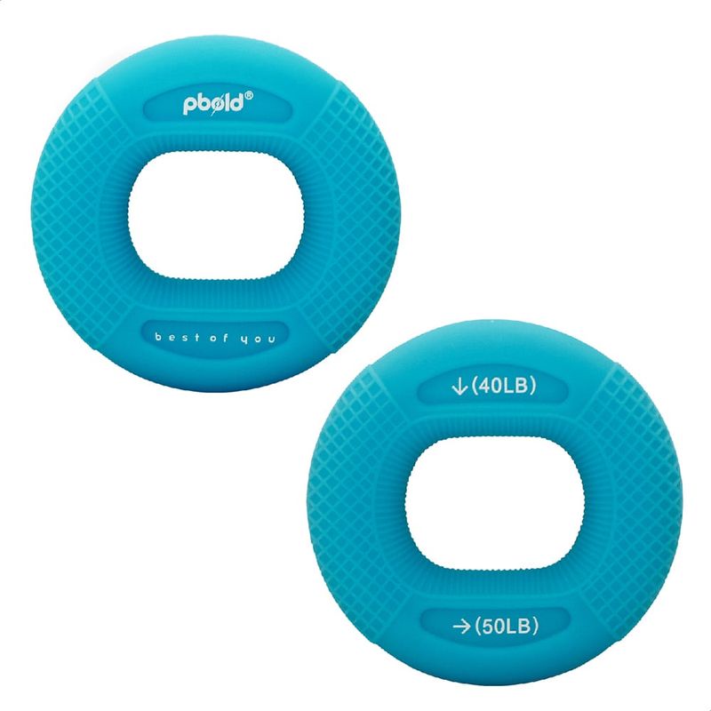 PBOLD - Hand Grip Ejercitador Mano Muñeca Dedo 50 Lb Azul