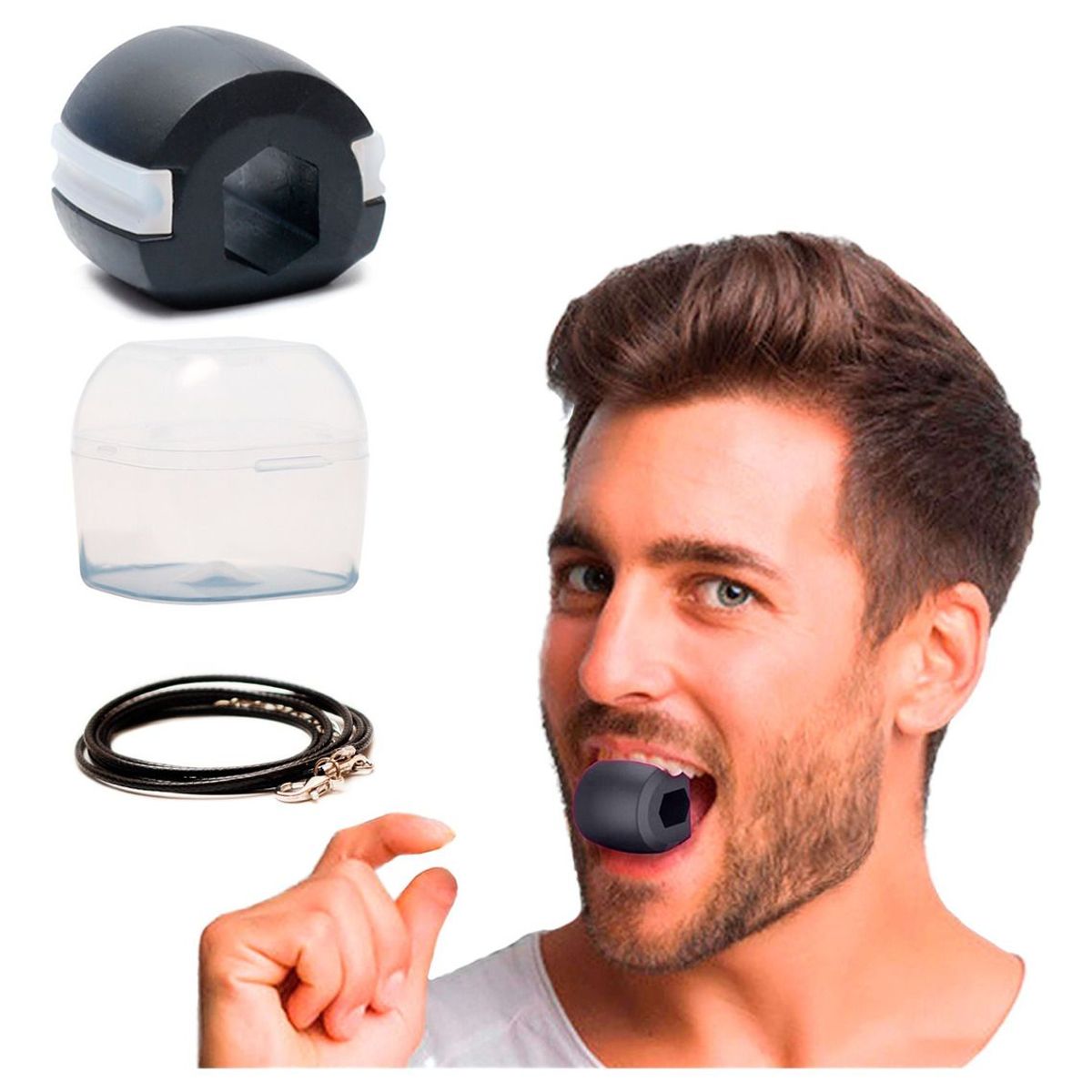 PBOLD - Ejercitador De Mandíbula Tonificación Mejillas Fit Jawline Negro