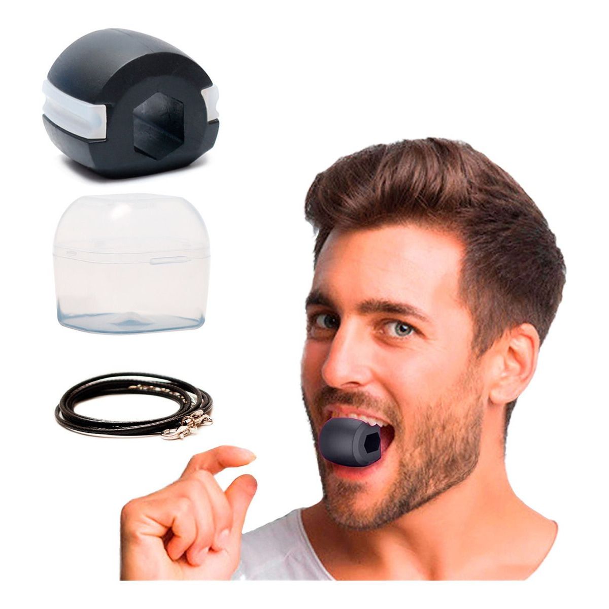 PBOLD - Ejercitador De Mandíbula Tonificación Mejillas Fit Jawline Negro