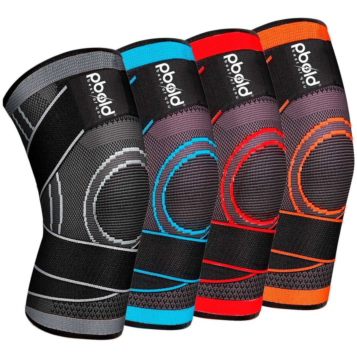 PBOLD - Rodillera Pbold Compresión Gym Rojo Entrenamiento S