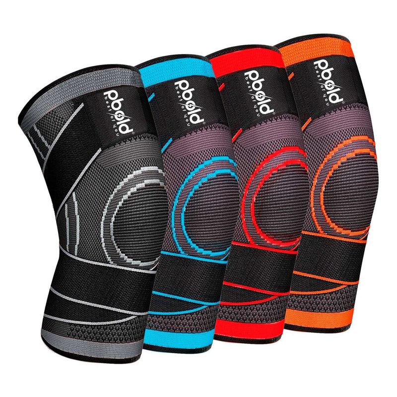 PBOLD - Par Rodillera Deportiva Pbold Compresion Entrenamiento Gym Rojo S