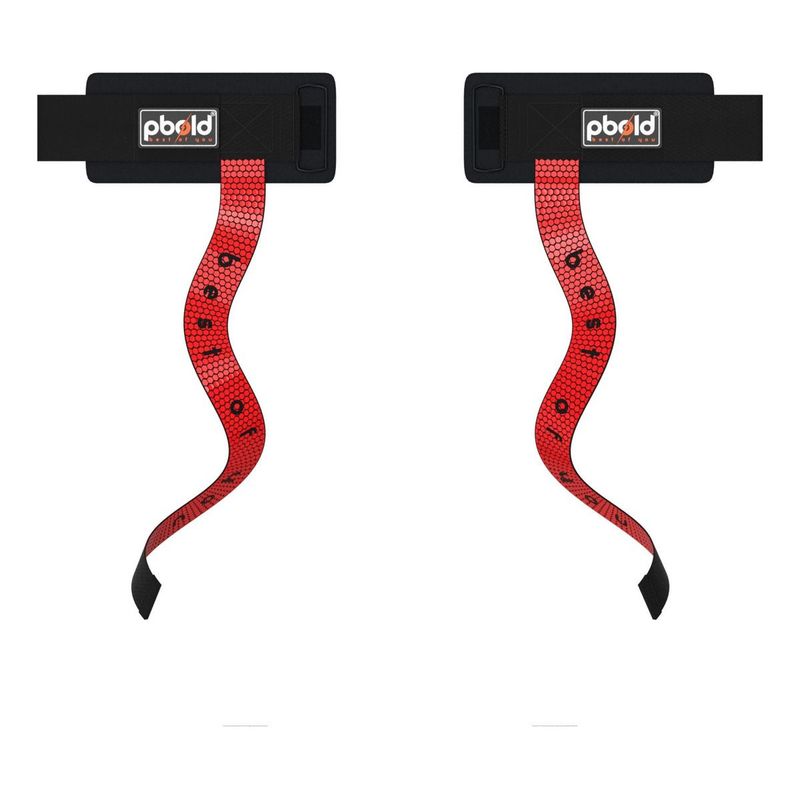 PBOLD - Straps Muñequeras Crossfit Pesas Gym Levantamiento Rojo