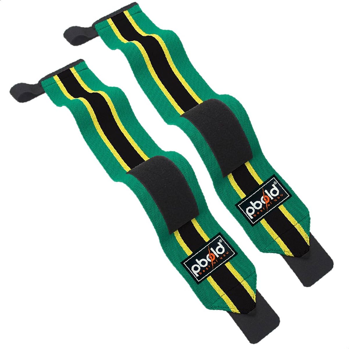 PBOLD - Par Muñequeras Strap Pesa Mancuerna Barra Gimnasio Gym Verde