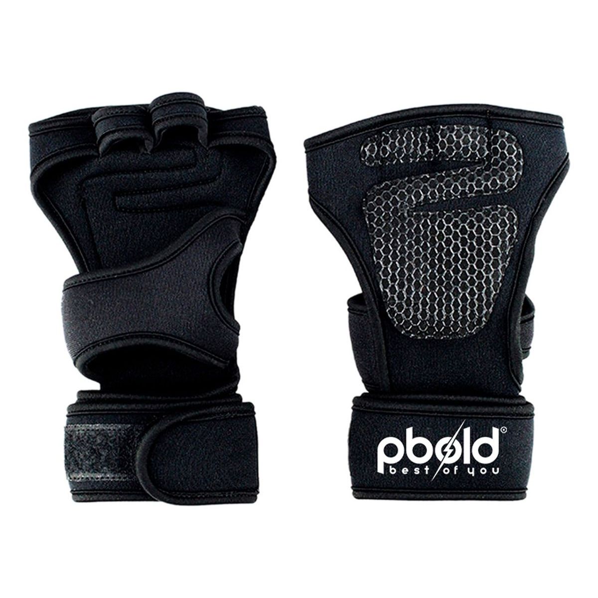PBOLD - Guantes Gym Tácticos Pesas Crossfit Mujer Hombre Negro M