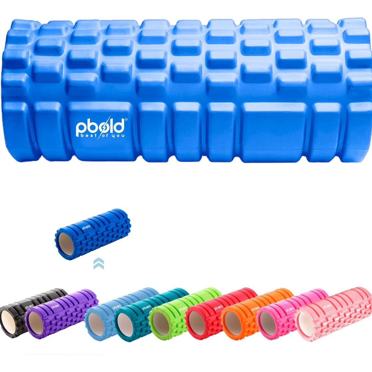PBOLD - Rodillo Foam Roller Yoga Pilates Fisioterapia Gym Ejercicio Azul