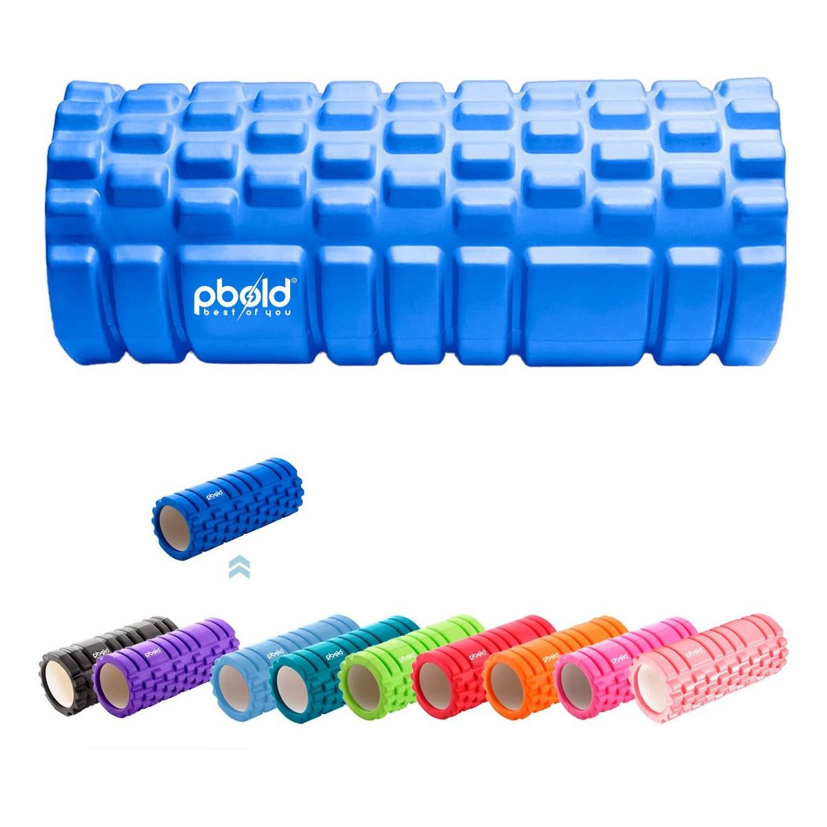 PBOLD - Rodillo Foam Roller Yoga Pilates Fisioterapia Gym Ejercicio Azul