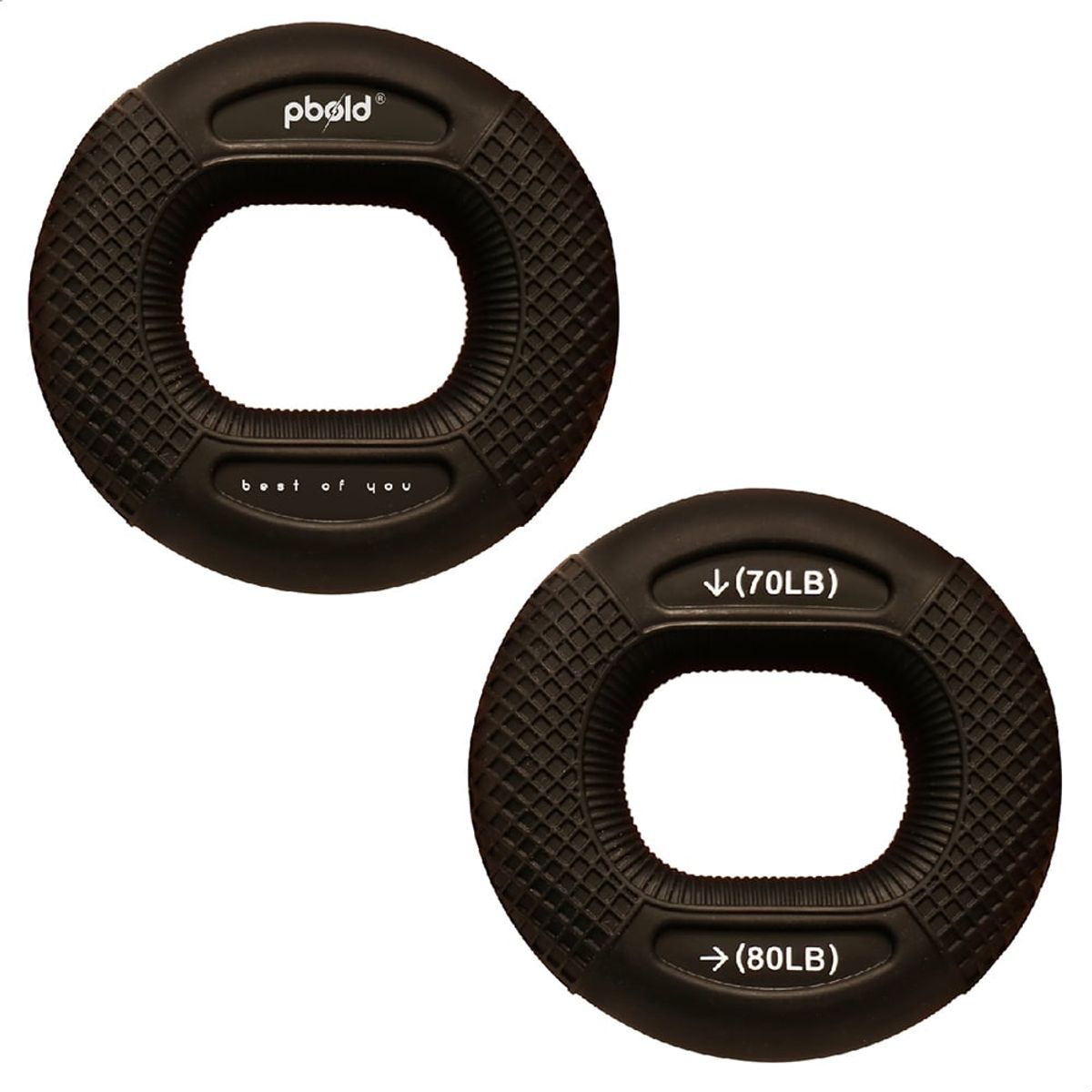 PBOLD - Hand Grip Ejercitador Mano Muñeca Dedo 80 Lb Negro