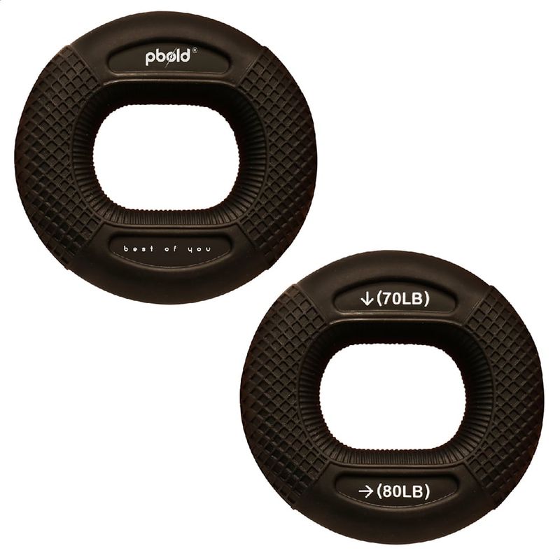 PBOLD - Hand Grip Ejercitador Mano Muñeca Dedo 80 Lb Negro