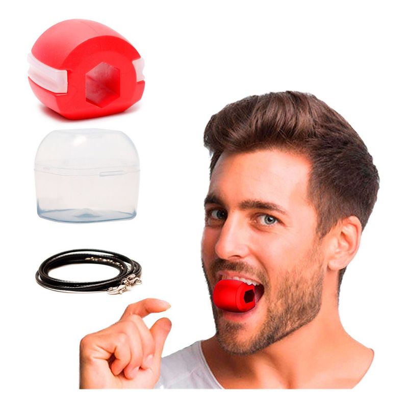PBOLD - Ejercitador De Mandíbula Tonificación Mejillas Fit Jawline Rojo