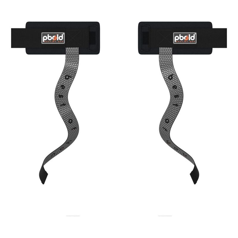 PBOLD - Straps Muñequeras Crossfit Pesas Gym Correas Gris