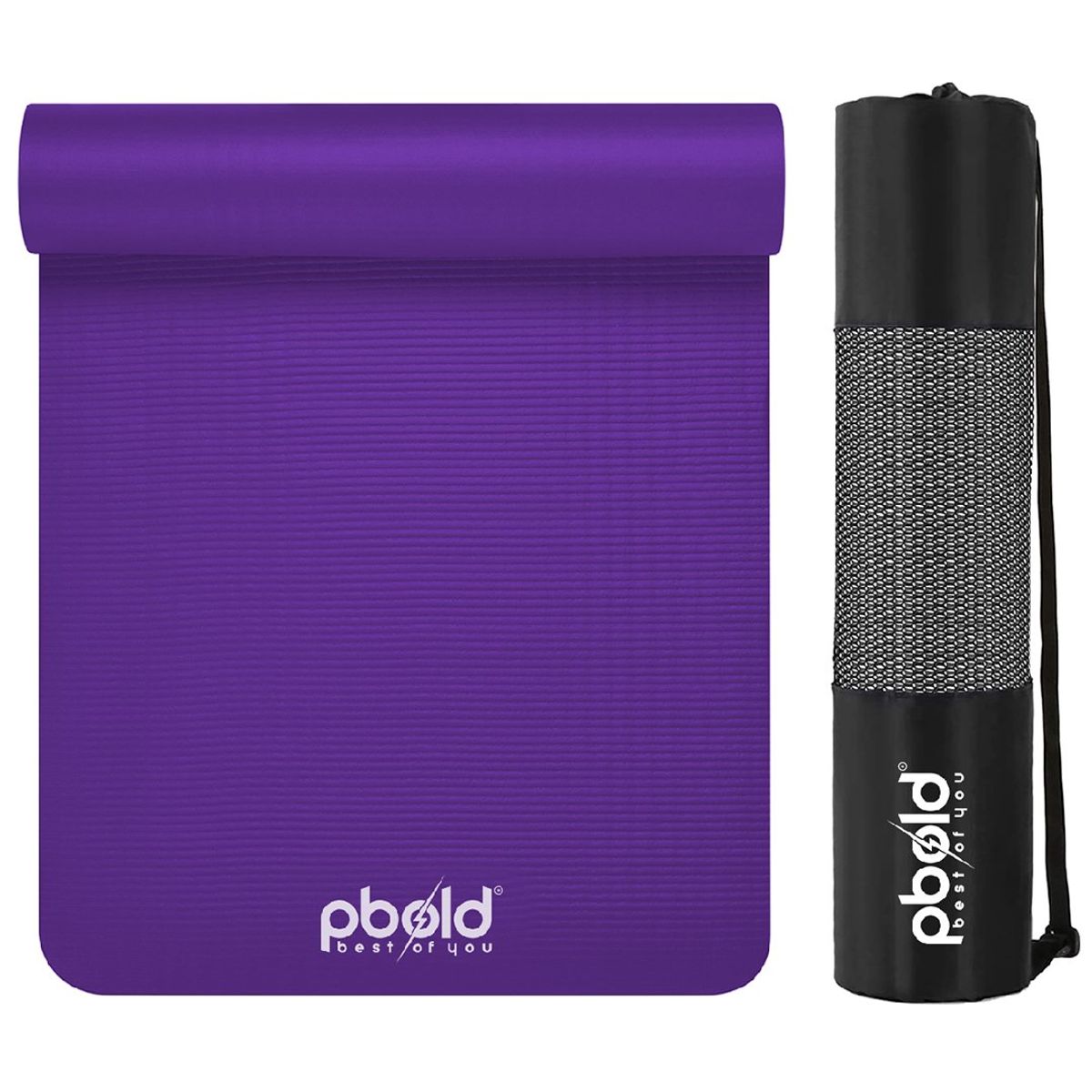 PBOLD - Colchoneta Yoga Pilates Tapete Ejercicios Enrollable Violeta