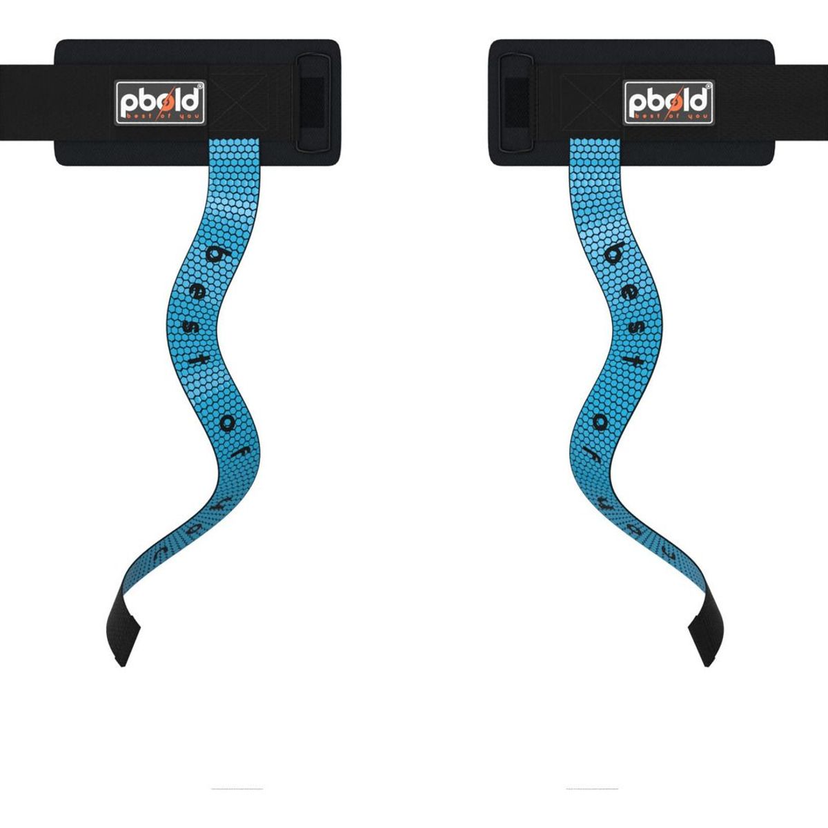 PBOLD - Straps Muñequeras Crossfit Pesas Gym Correas Azul