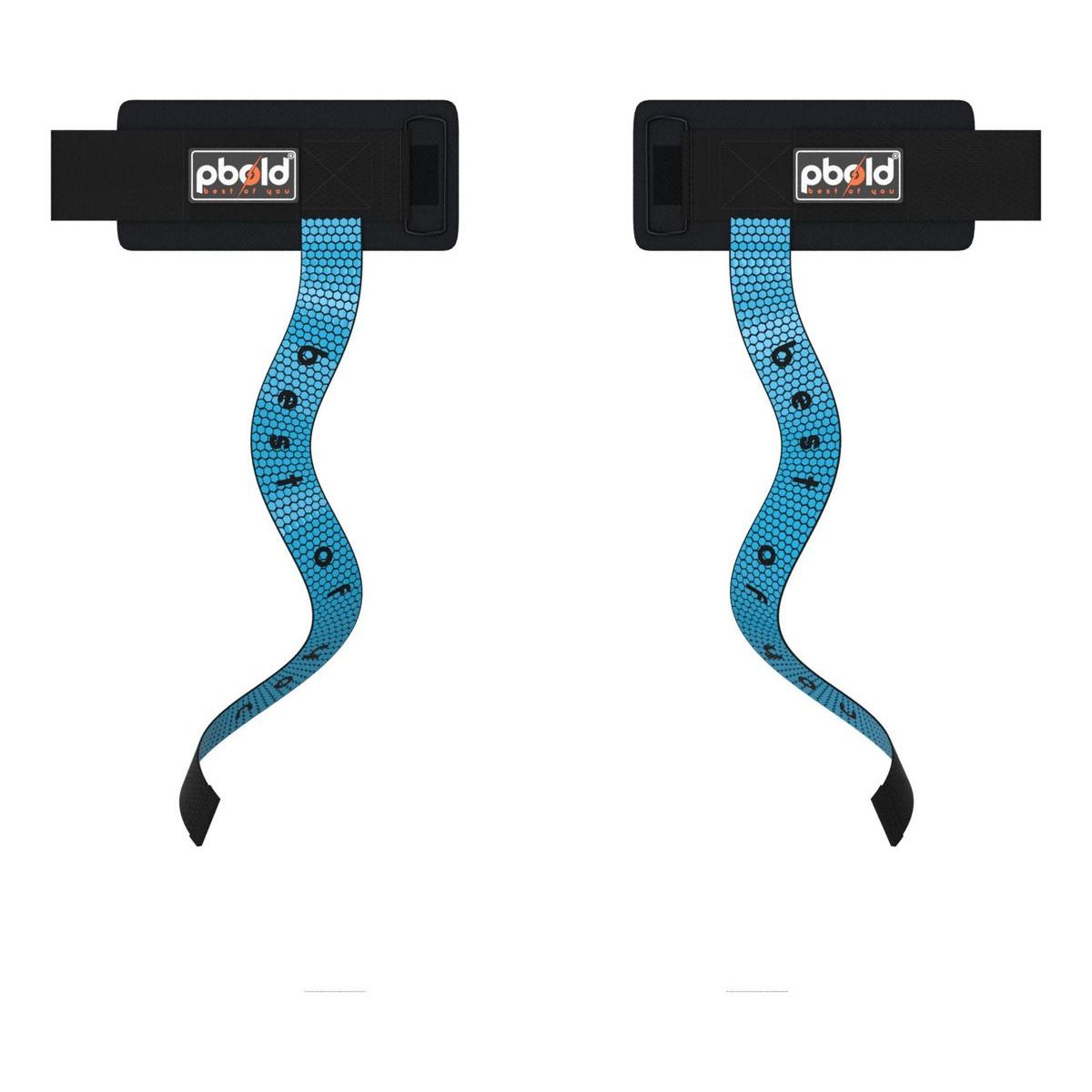 PBOLD - Straps Muñequeras Crossfit Pesas Gym Correas Azul