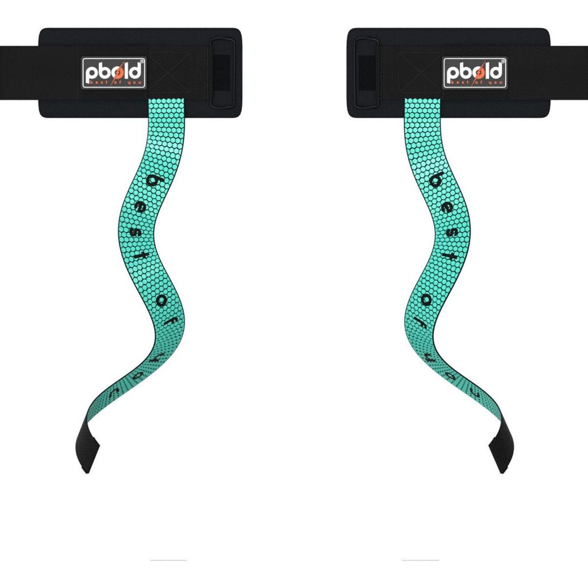 PBOLD - Straps Muñequeras Crossfit Pesas Gym Correas Cian