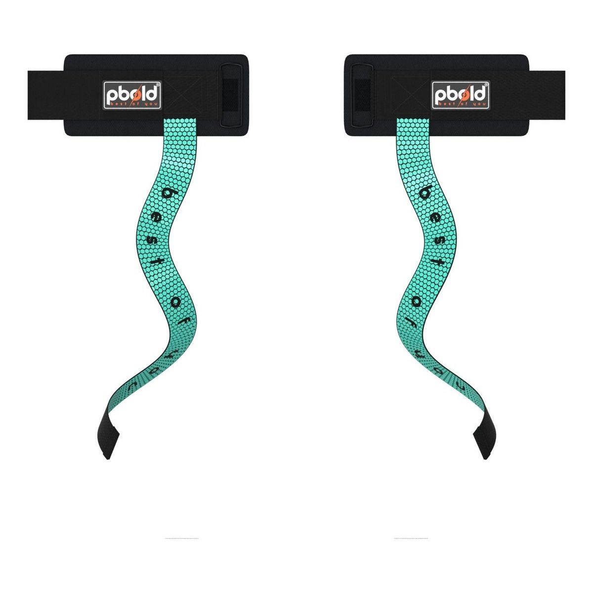 PBOLD - Straps Muñequeras Crossfit Pesas Gym Correas Cian