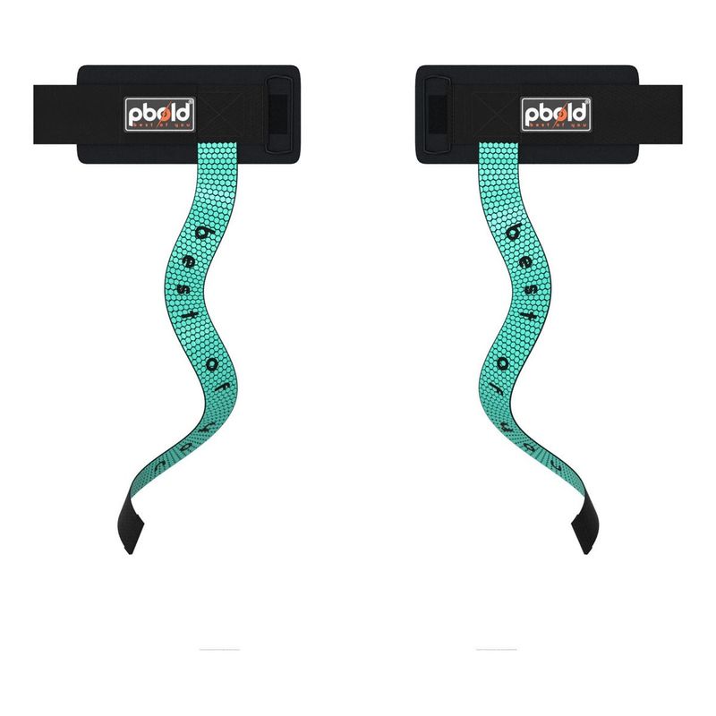 PBOLD - Straps Muñequeras Crossfit Pesas Gym Correas Cian