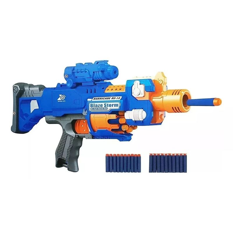 GENERICO - Pistola Arma De Juguete De 20 Dardos Blaze Storm Con Batería
