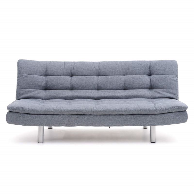 SOFA MARKET - Sofa Cama Sierra 3 Puestos Tela Gris