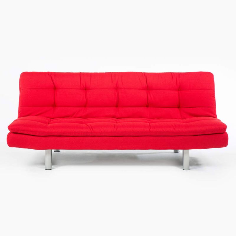 SOFA MARKET - Sofa Cama Sierra 3 Puestos Tela Rojo