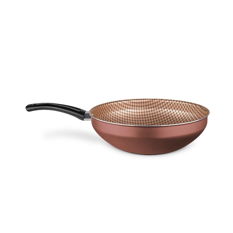 MTA - WOK FLORA N28 ANTIADHERENTE MARCA MTA CHOCOLATE