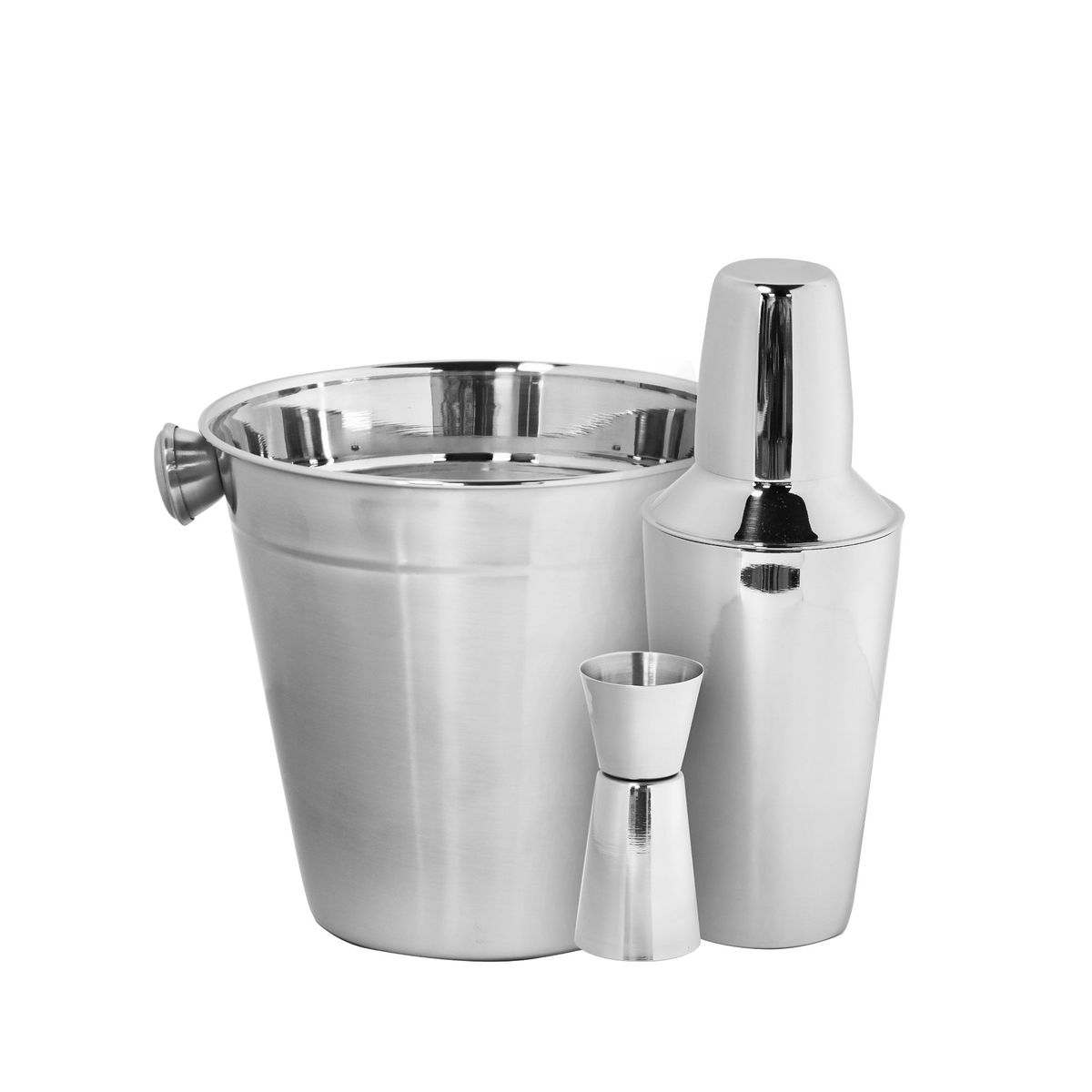 TEZZIO - Kit de Coctelería Tezzio 3 Piezas en Acero Inoxidable