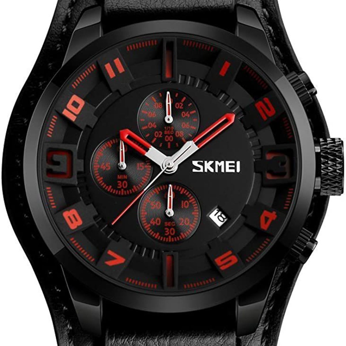 SKMEI - RELOJ SKMEI 1309 NEGRO CUARZO ROJO FOCUS